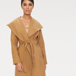 Waterfall Coat in Camel